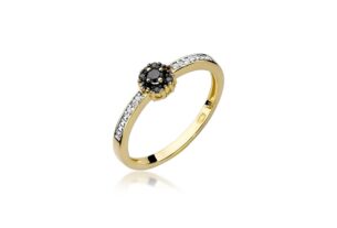 pierścionek zaręczynowy z czarnym diamentem